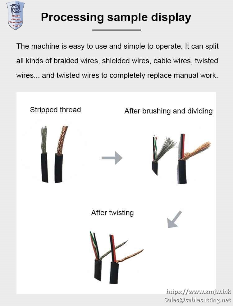 sample of wire twisted machine, Cable Brushing Machine, Shielded Wire Brushing Machine, Shield Brushing Twisting Machine