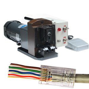 8P8C Auto RJ45 Crimping Machine for Network Cables, RJ11 & Cat6 - Product Image