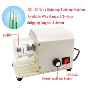 220V/110V XC-180 1.2 - 4mm Auto Stripper, Twist & Cut Tool - Product Image