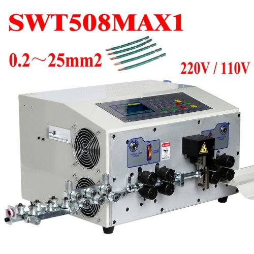 220V/110V SWT508MAX1 0.2 - 25mm² 8/6-Wheel Auto Stripper, 25mm² Cut - Product Image