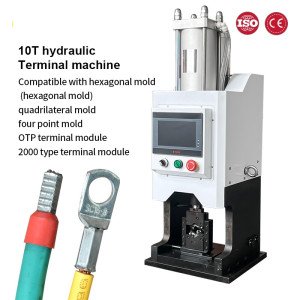 10T Automatic Terminal Crimping Machine Hydraulic Terminal Crimping Press Machine For Insulated Sleeve Terminals Tool - Product Image